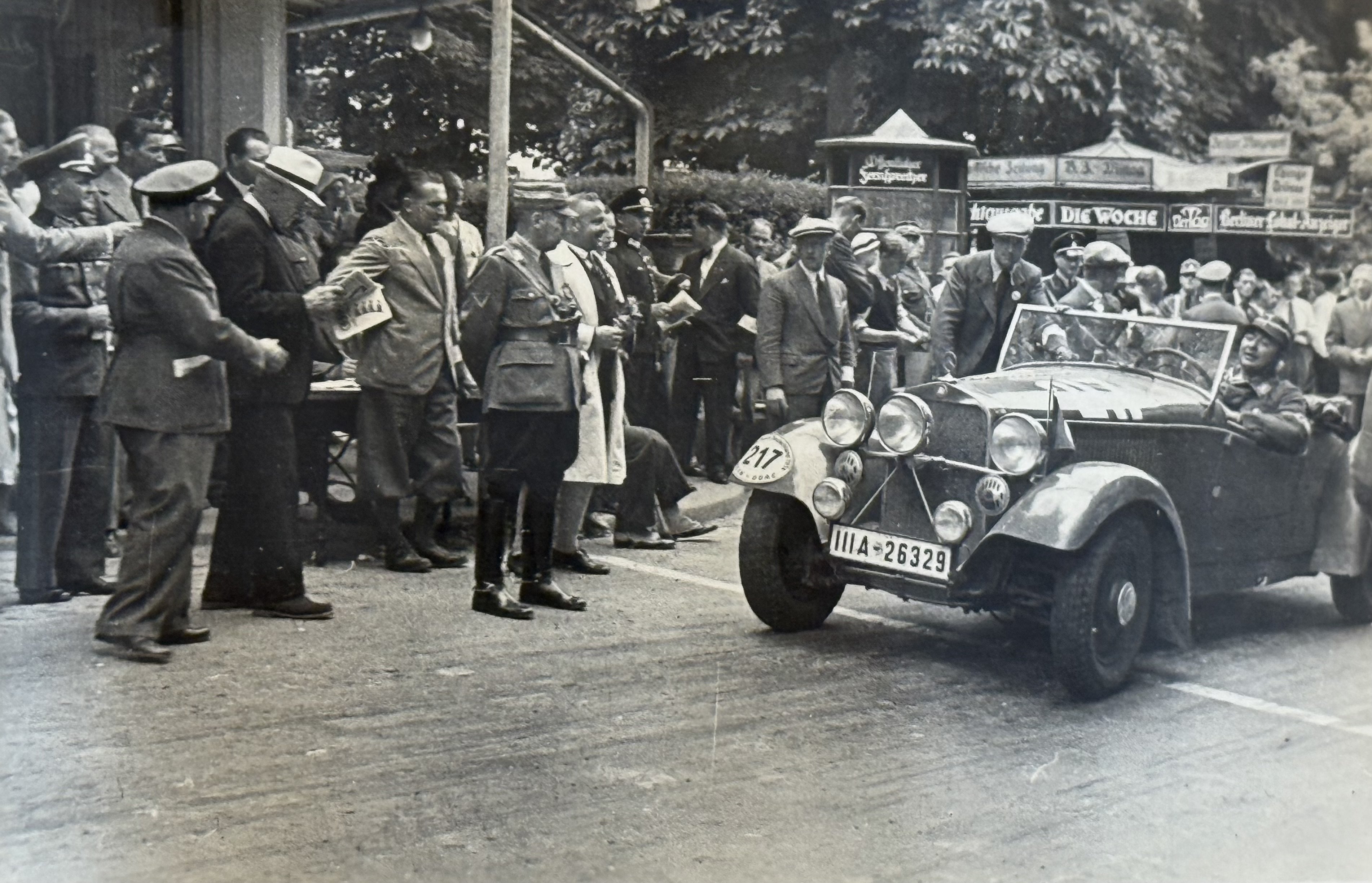 WWII SA MERCEDES BENZ RACE Team Photo album poster NSDAP