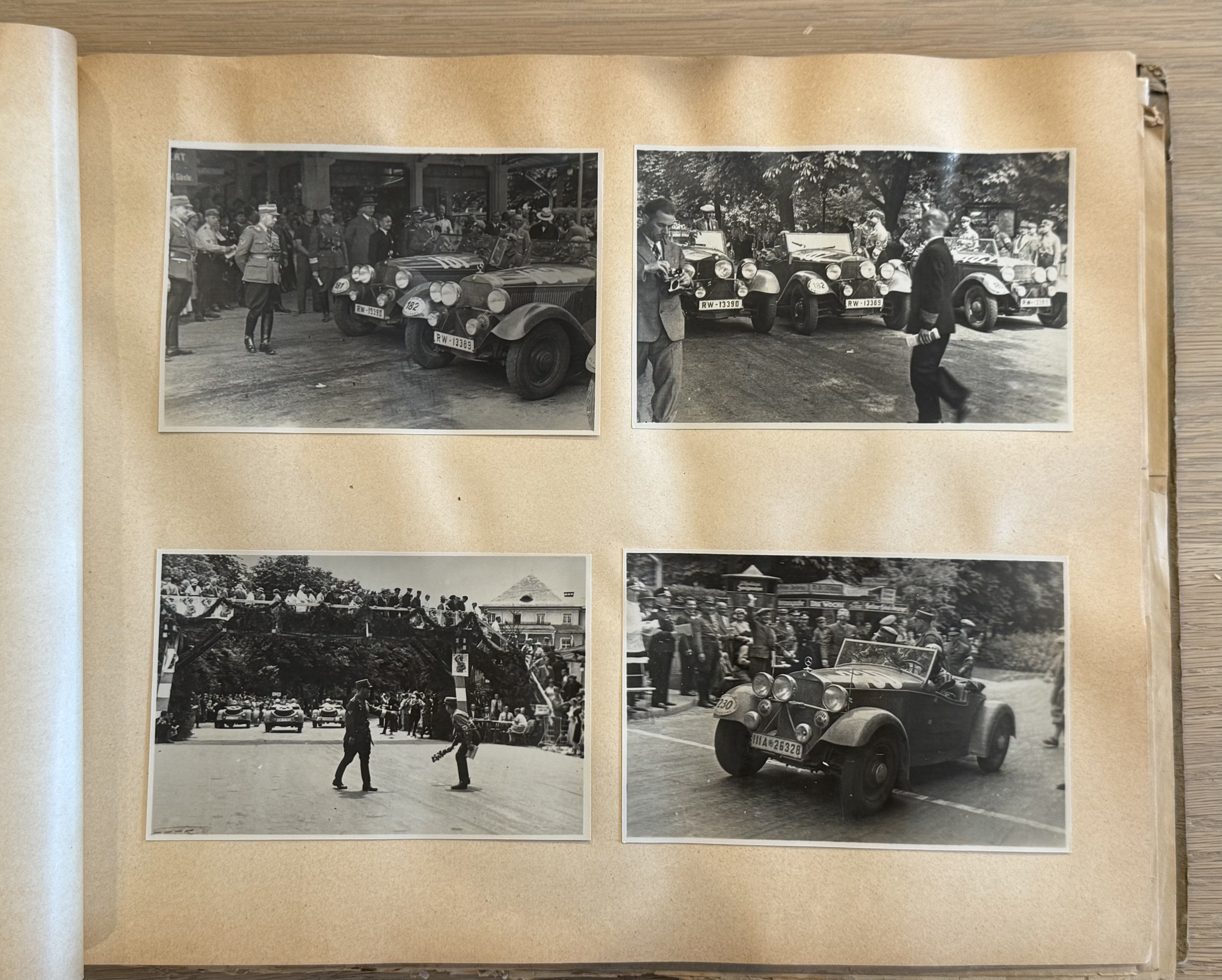 WWII SA MERCEDES BENZ RACE Team Photo album poster NSDAP