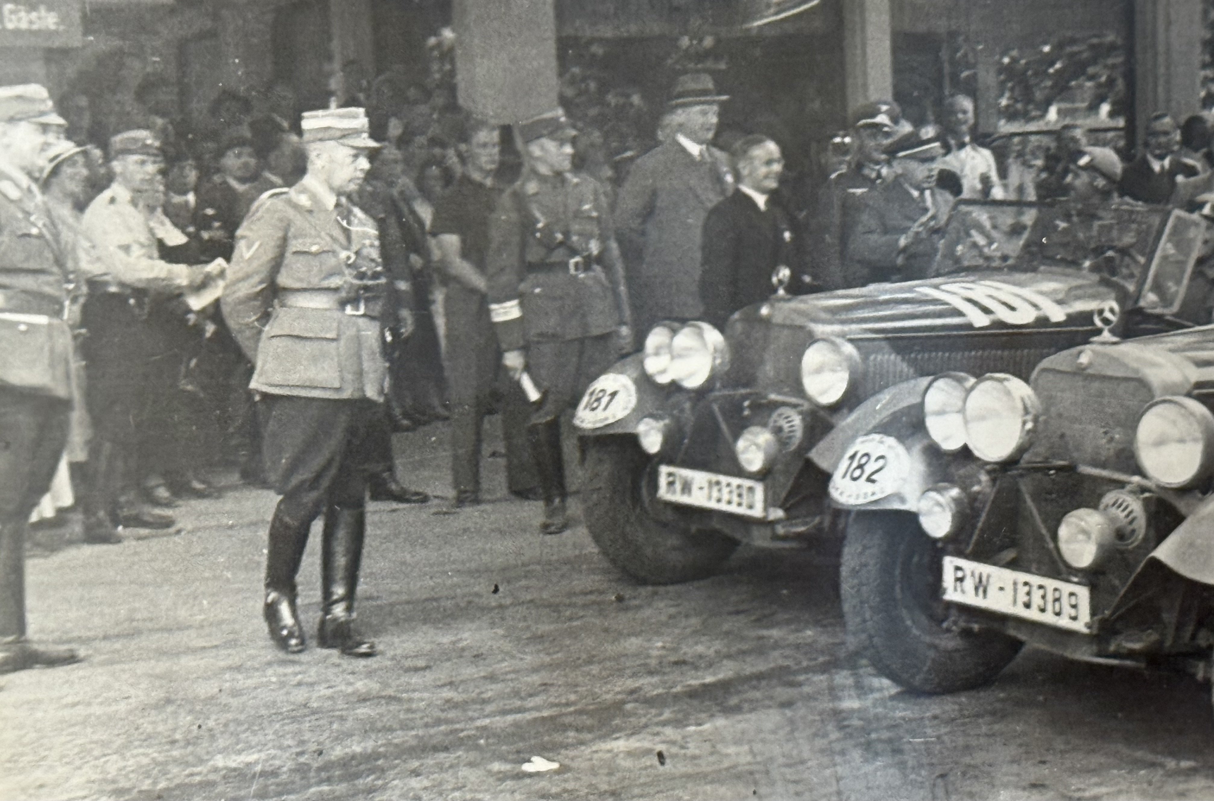 WWII SA MERCEDES BENZ RACE Team Photo album poster NSDAP