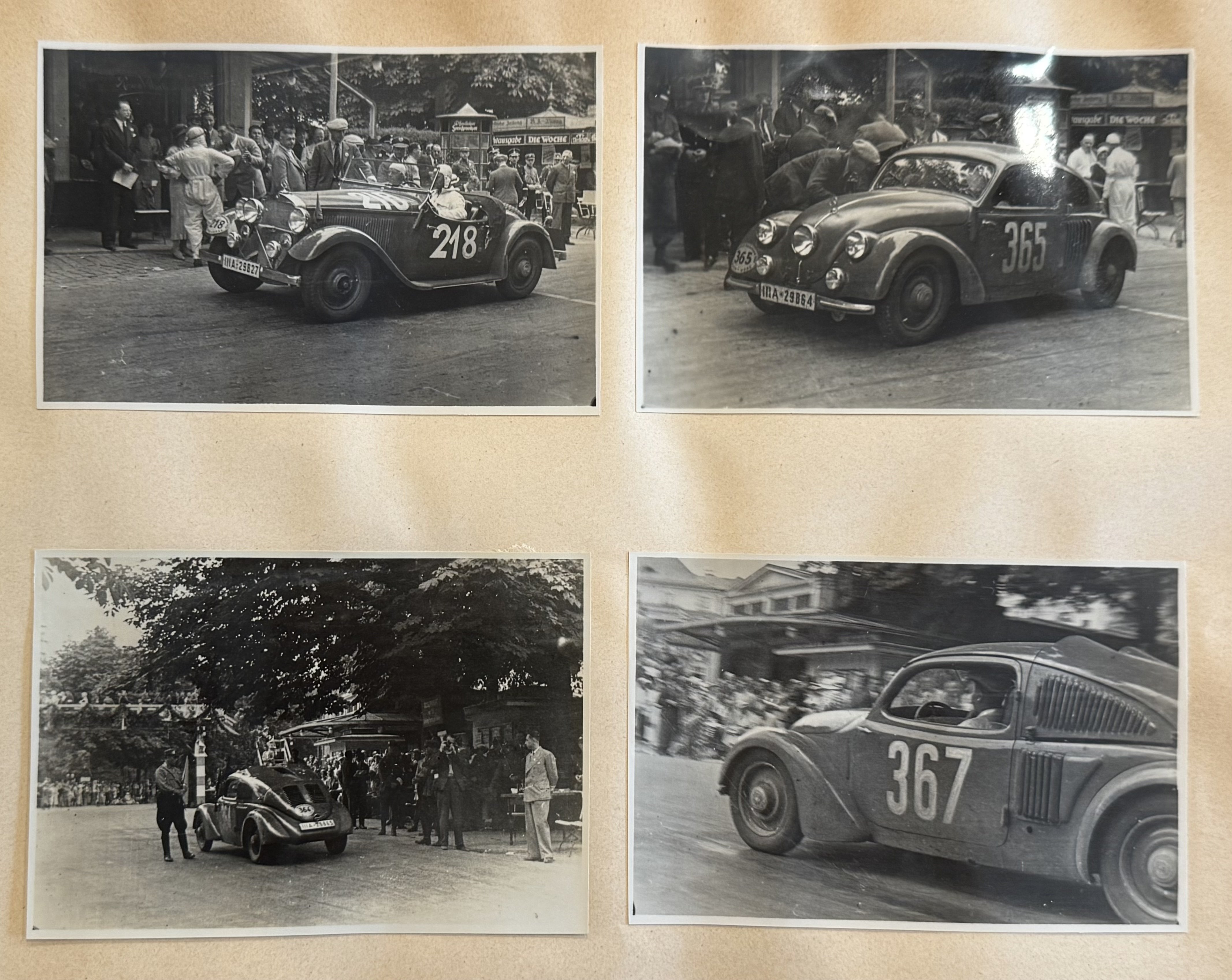 WWII SA MERCEDES BENZ RACE Team Photo album poster NSDAP