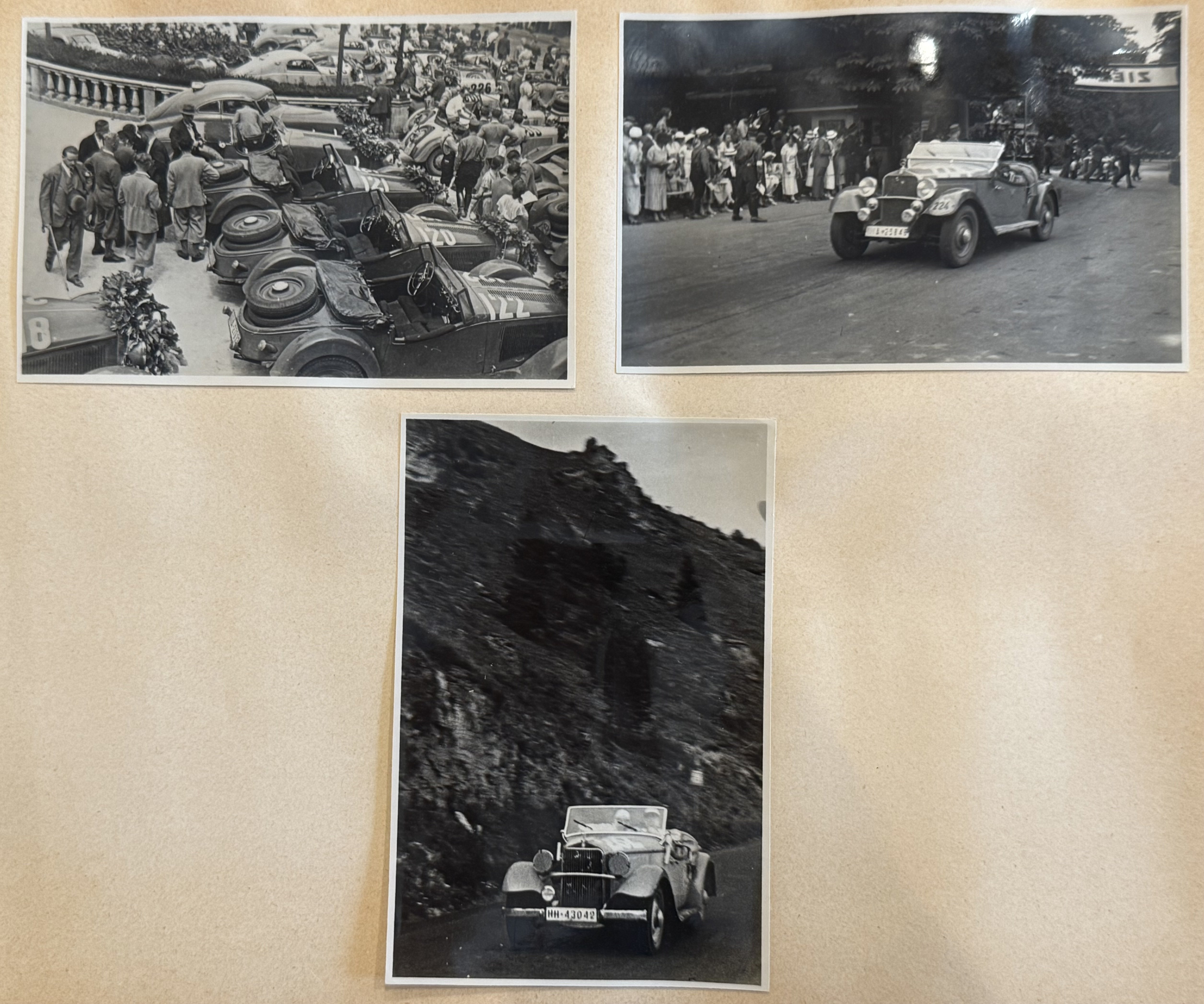 WWII SA MERCEDES BENZ RACE Team Photo album poster NSDAP