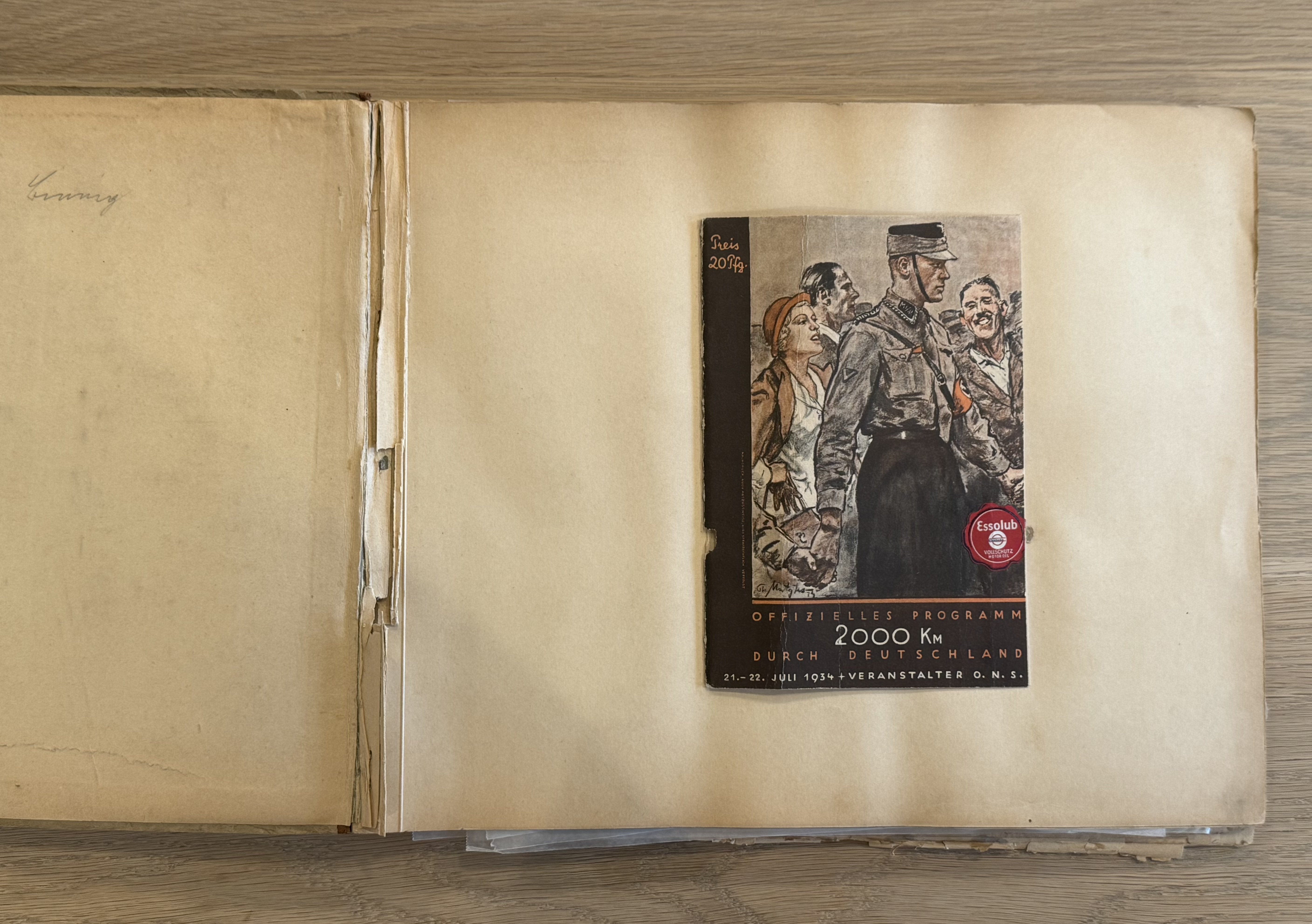 WWII SA MERCEDES BENZ RACE Team Photo album poster NSDAP