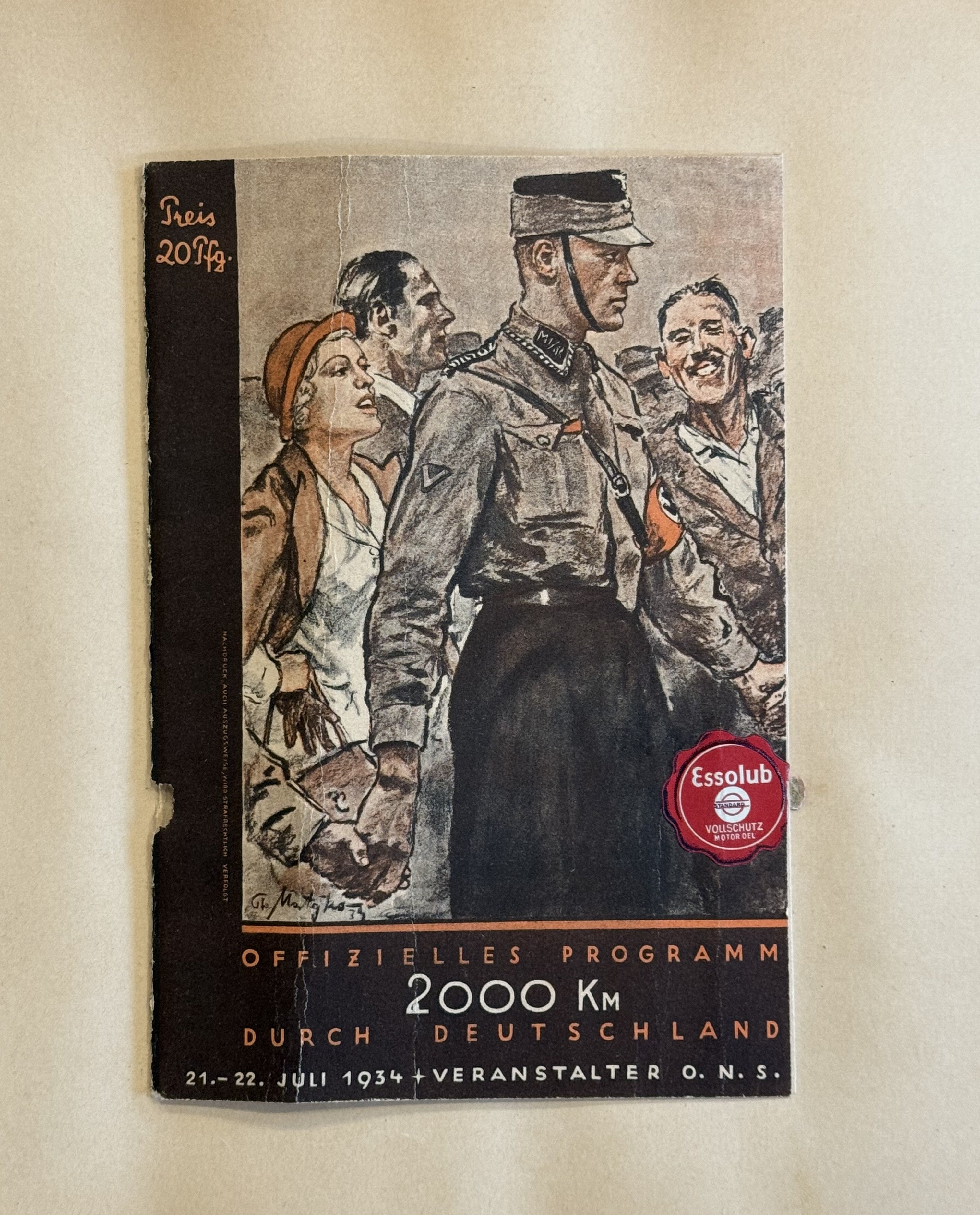 WWII SA MERCEDES BENZ RACE Team Photo album poster NSDAP
