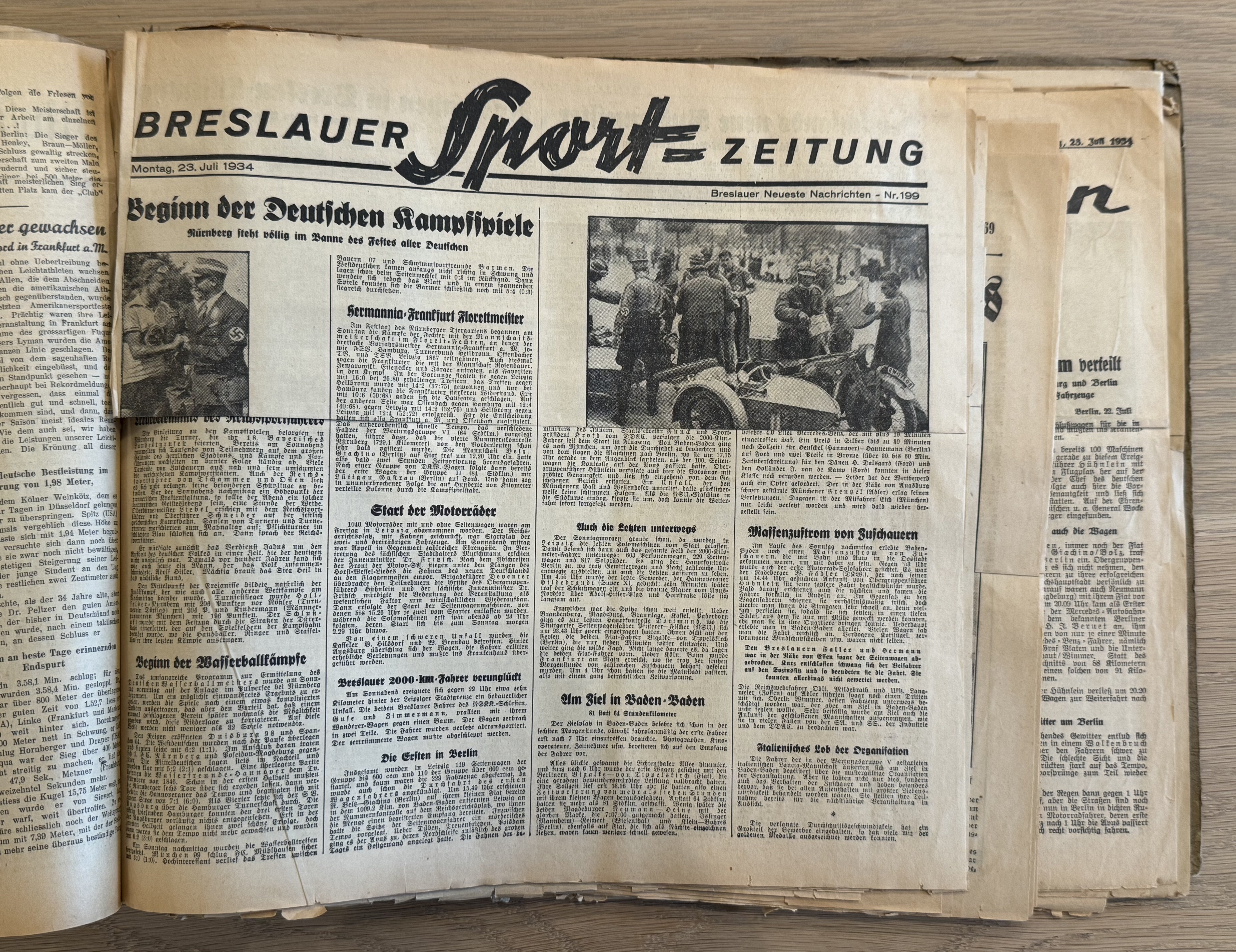 WWII SA MERCEDES BENZ RACE Team Photo album poster NSDAP