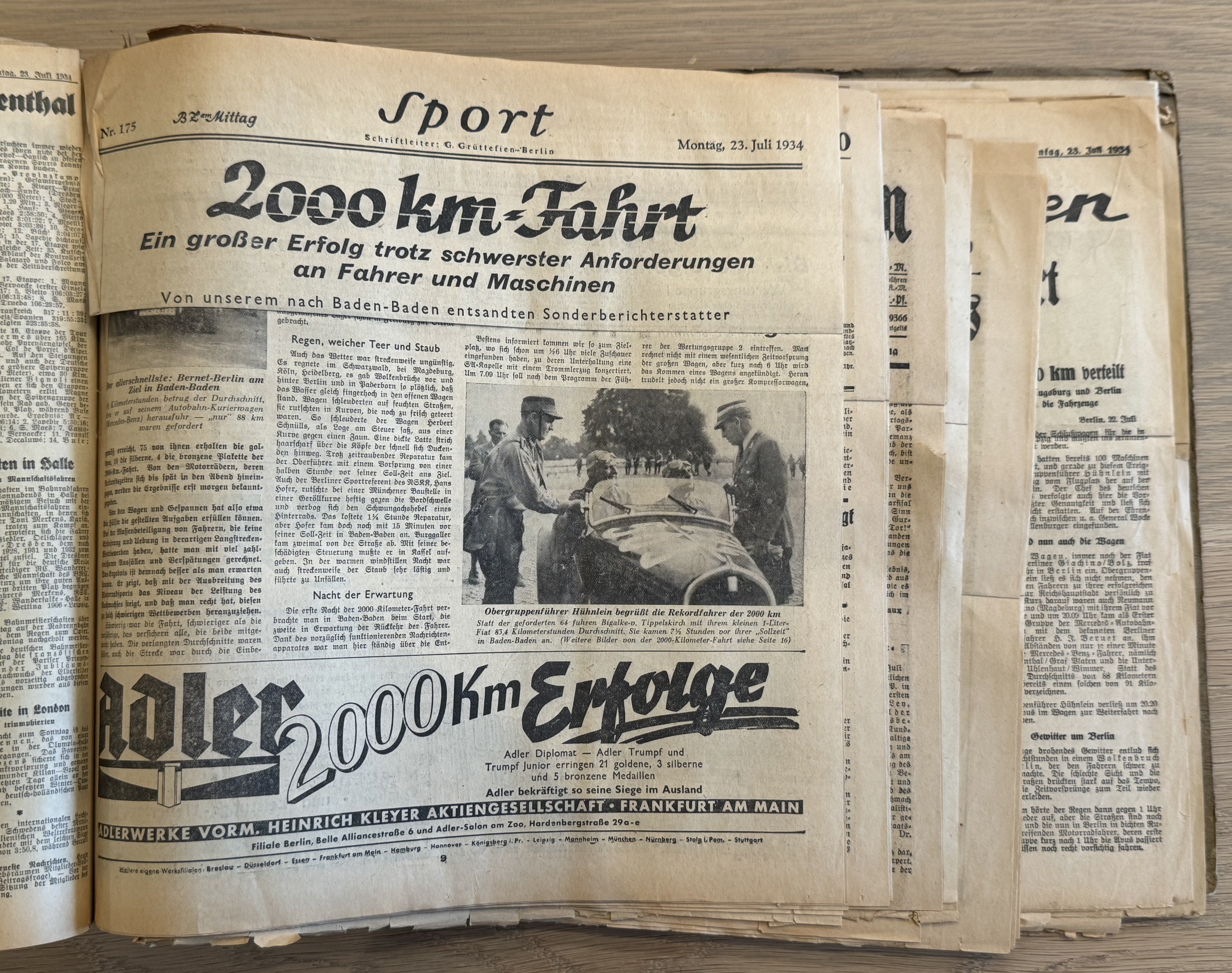WWII SA MERCEDES BENZ RACE Team Photo album poster NSDAP