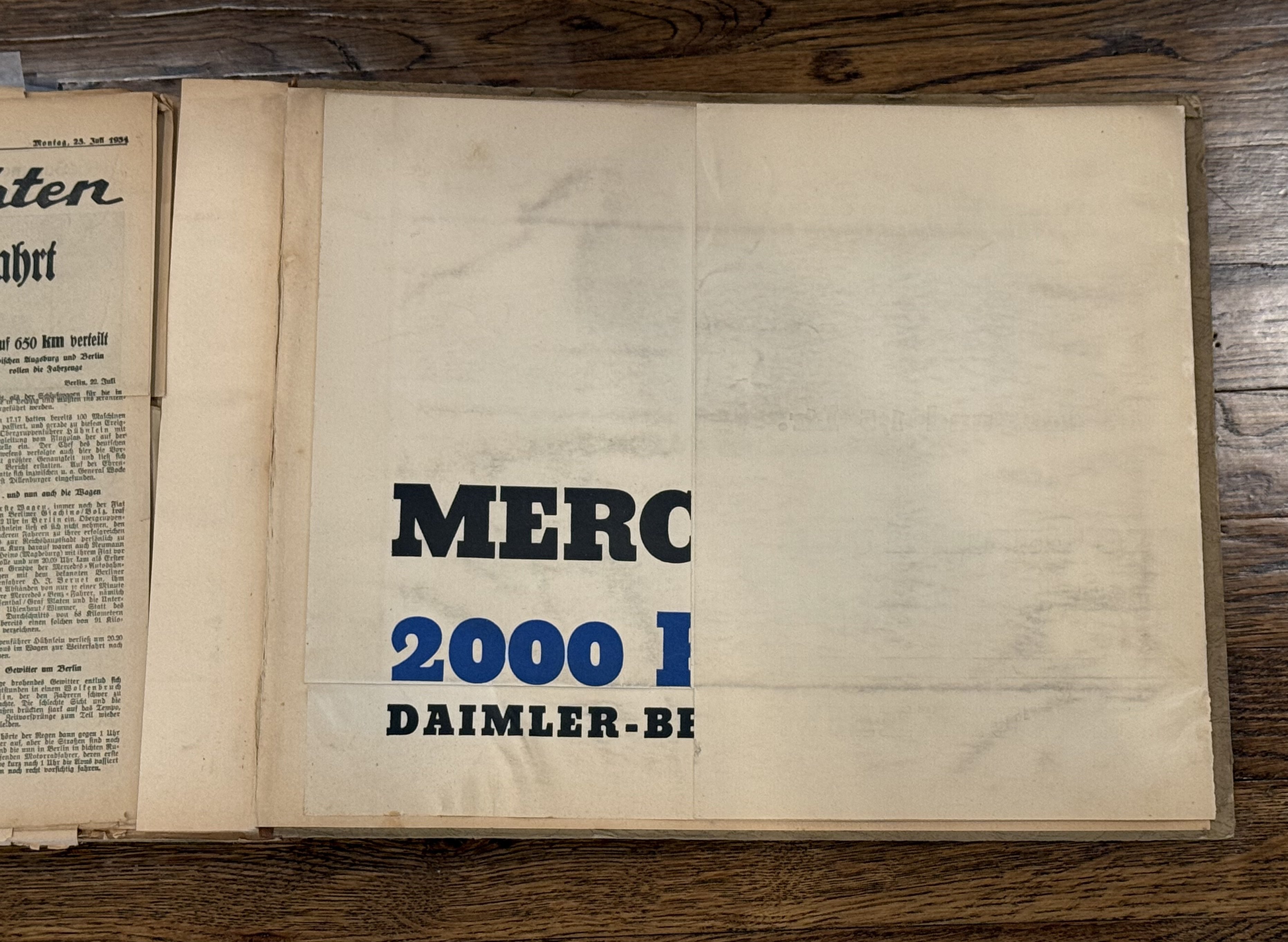 WWII SA MERCEDES BENZ RACE Team Photo album poster NSDAP