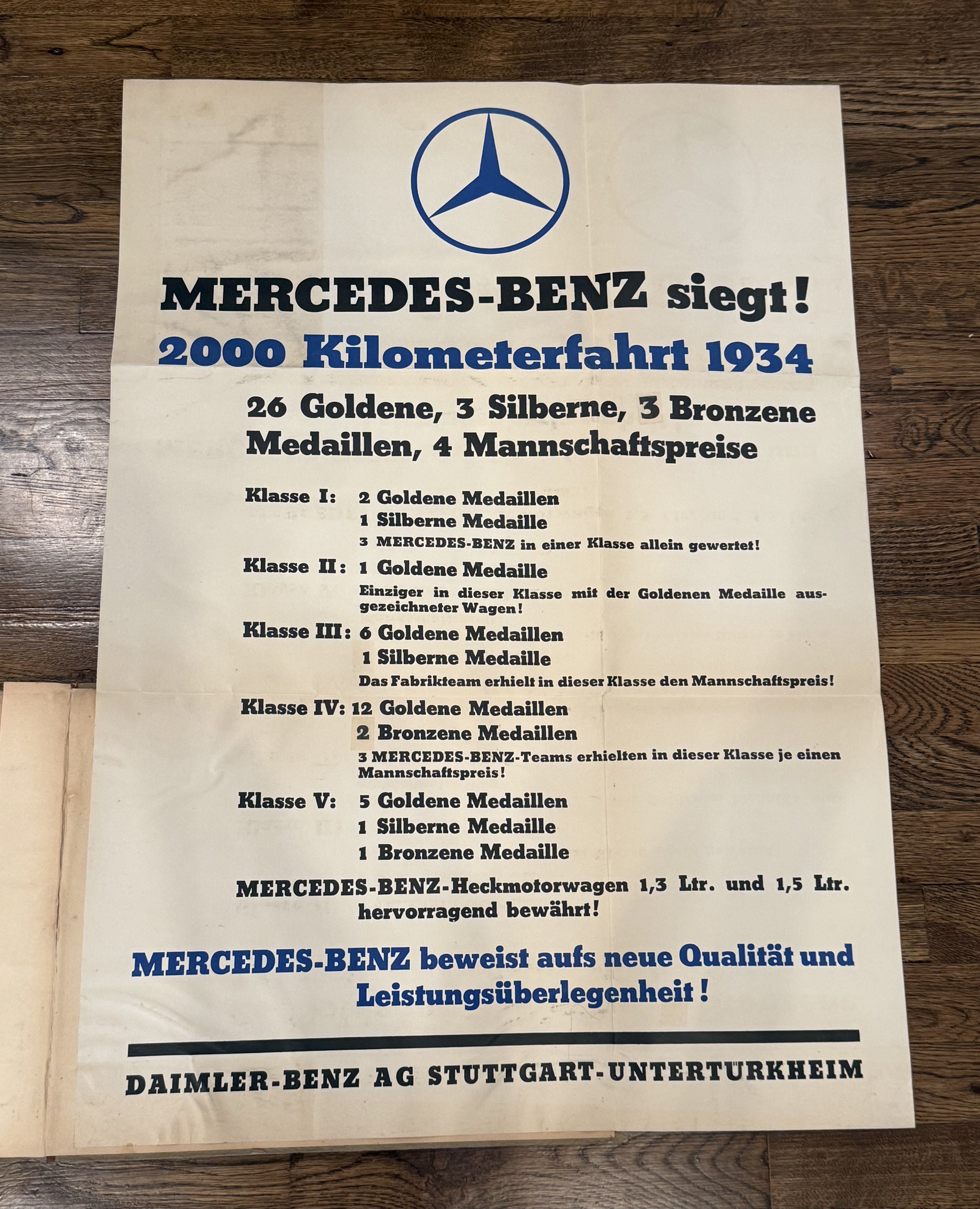 WWII SA MERCEDES BENZ RACE Team Photo album poster NSDAP