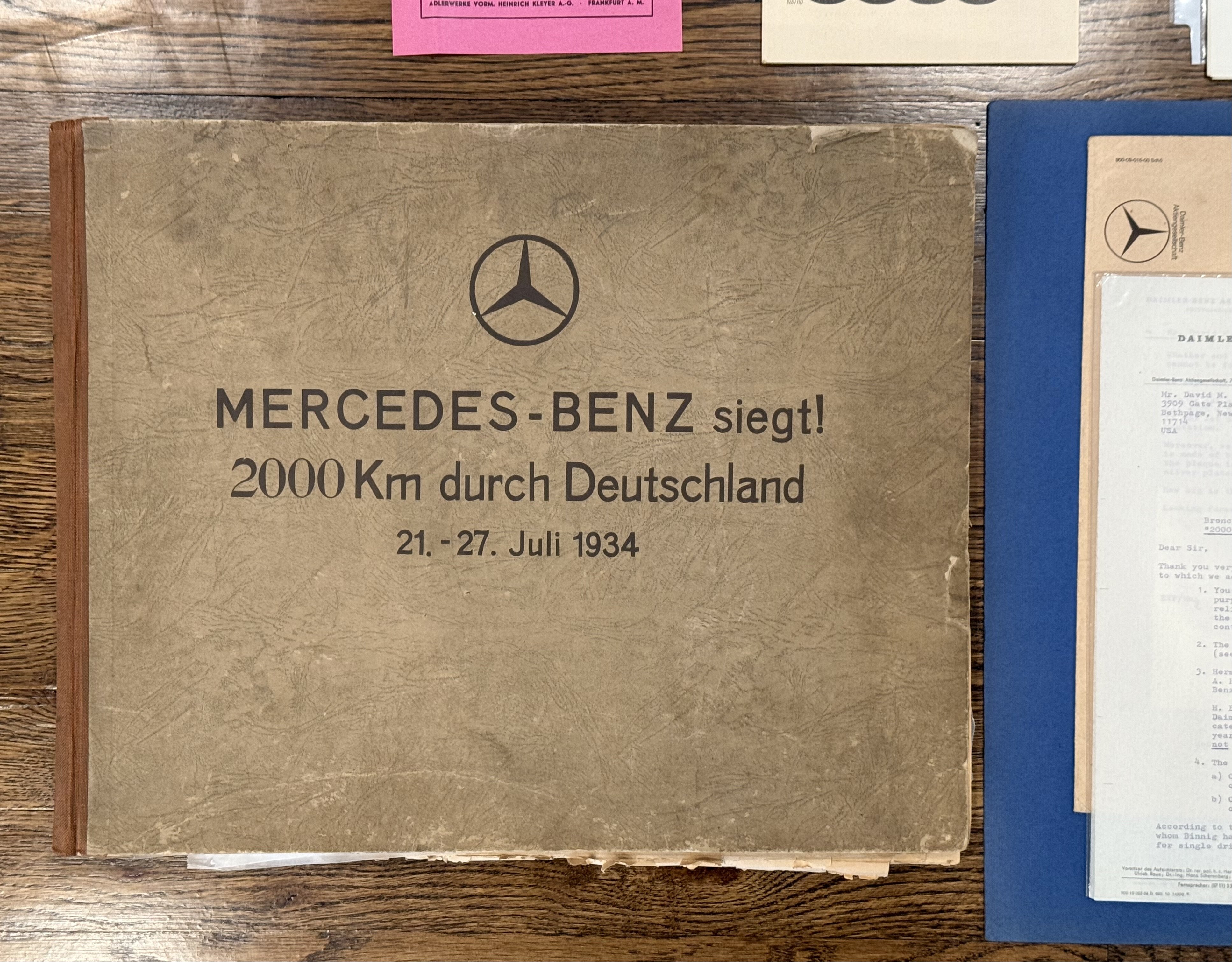 WWII SA MERCEDES BENZ RACE Team Photo album poster NSDAP