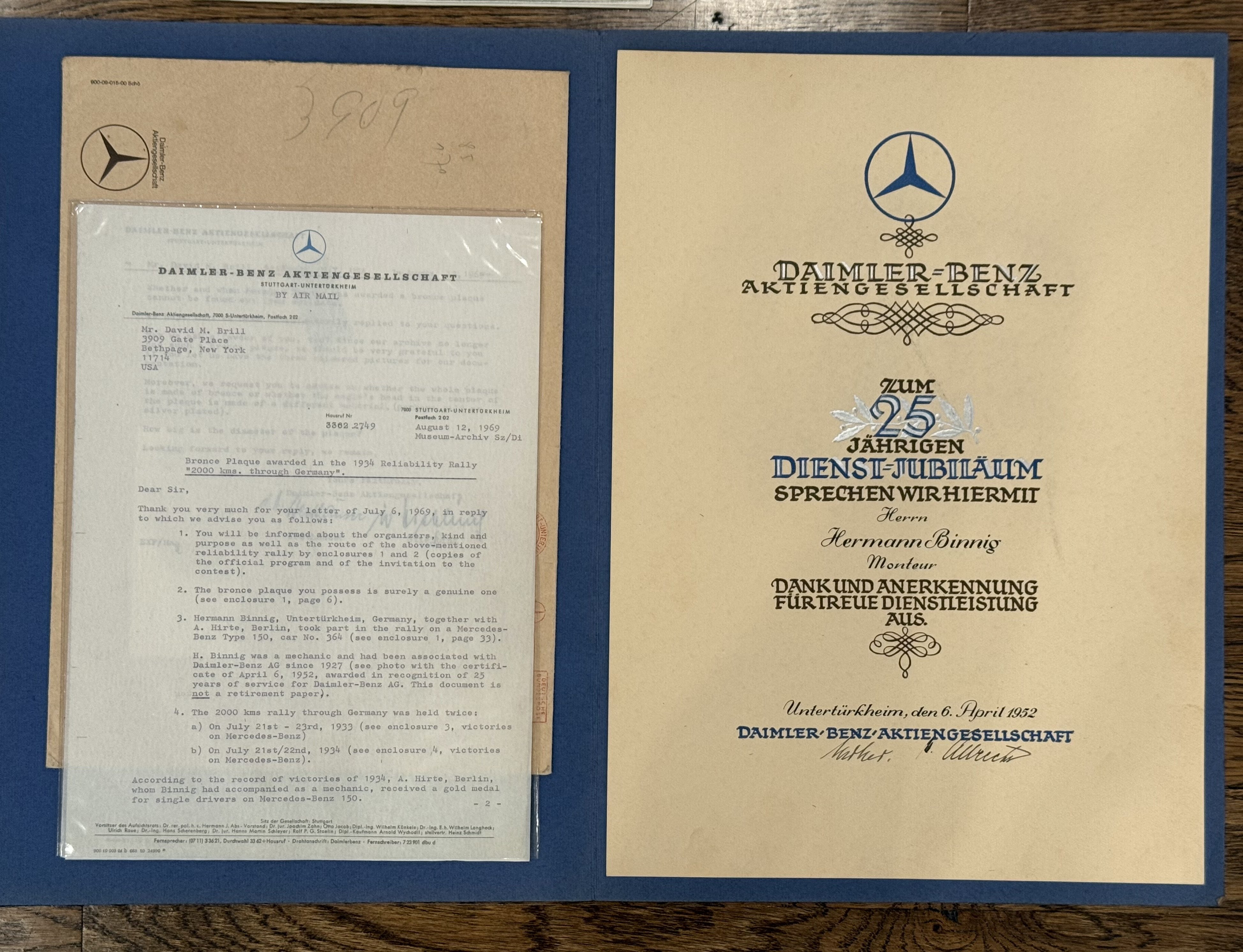 WWII SA MERCEDES BENZ RACE Team Photo album poster NSDAP