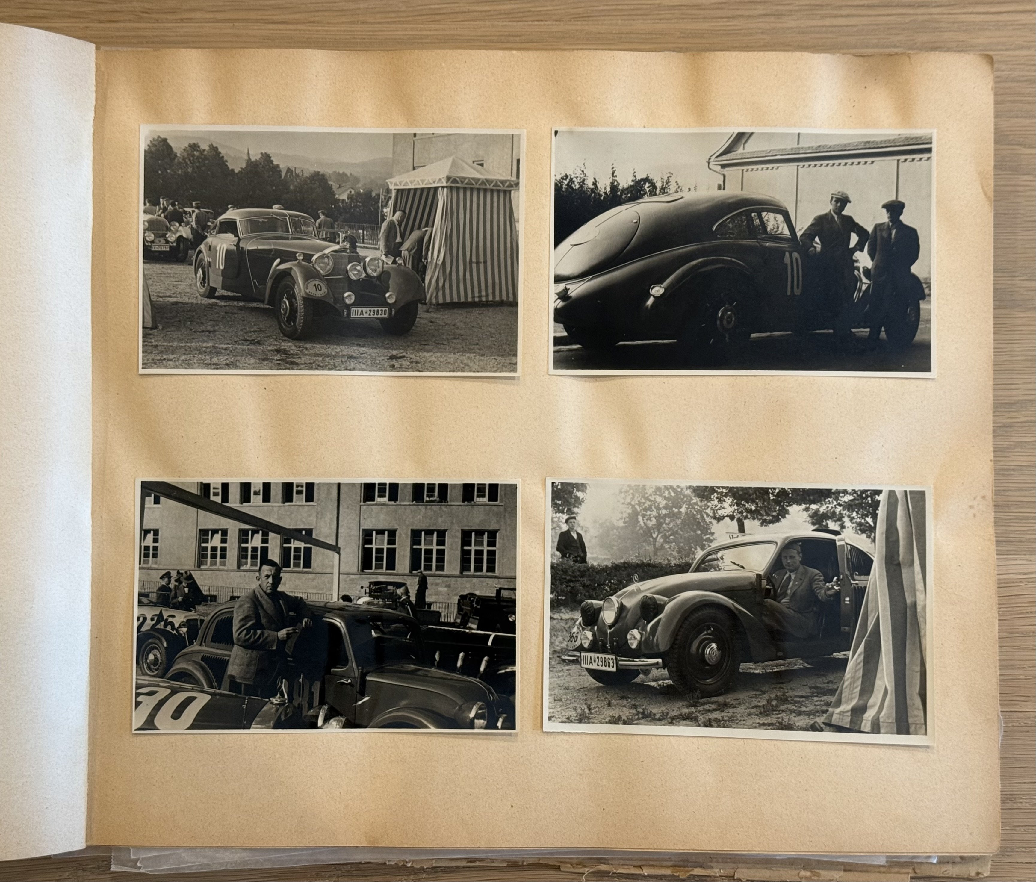 WWII SA MERCEDES BENZ RACE Team Photo album poster NSDAP