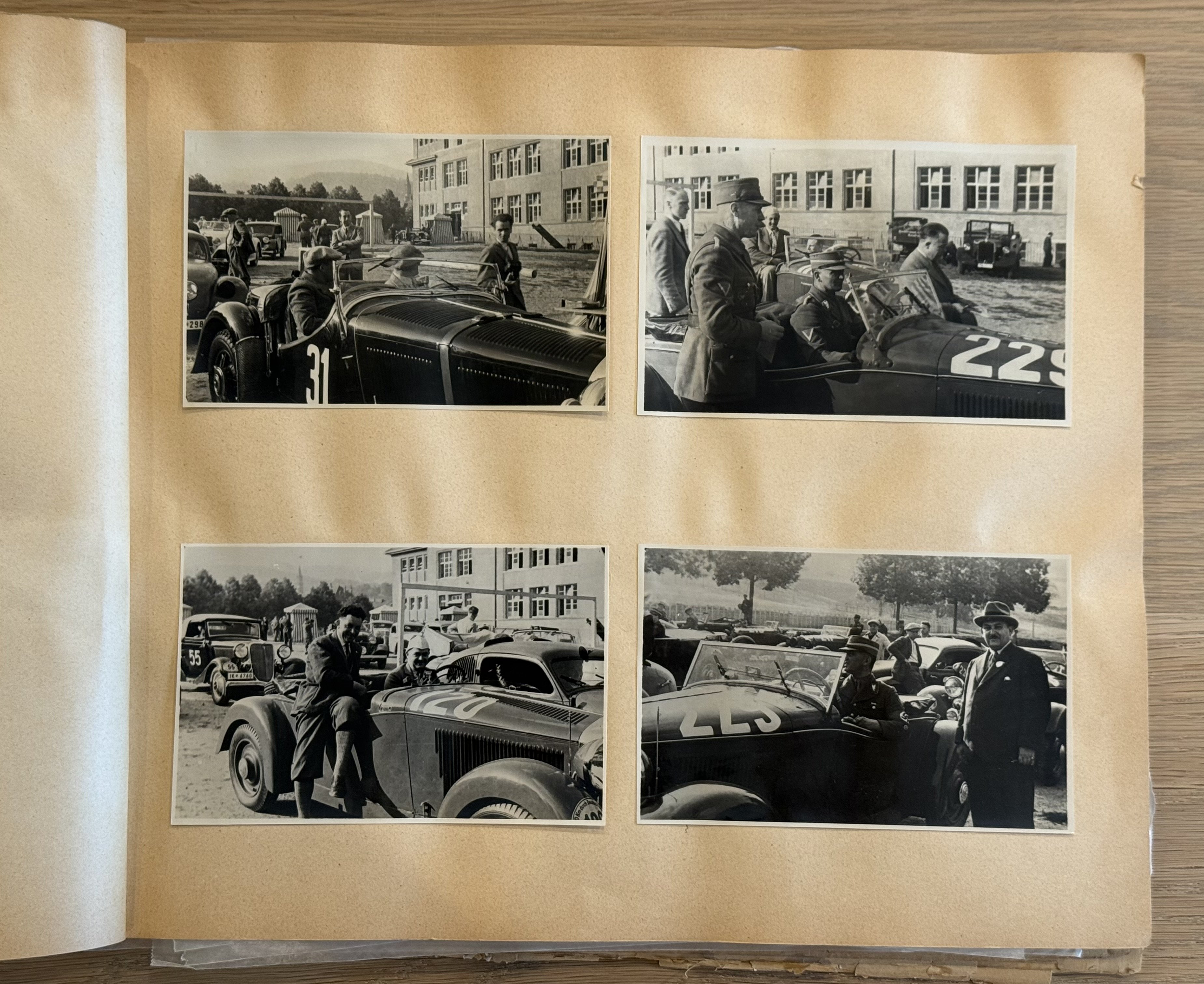 WWII SA MERCEDES BENZ RACE Team Photo album poster NSDAP