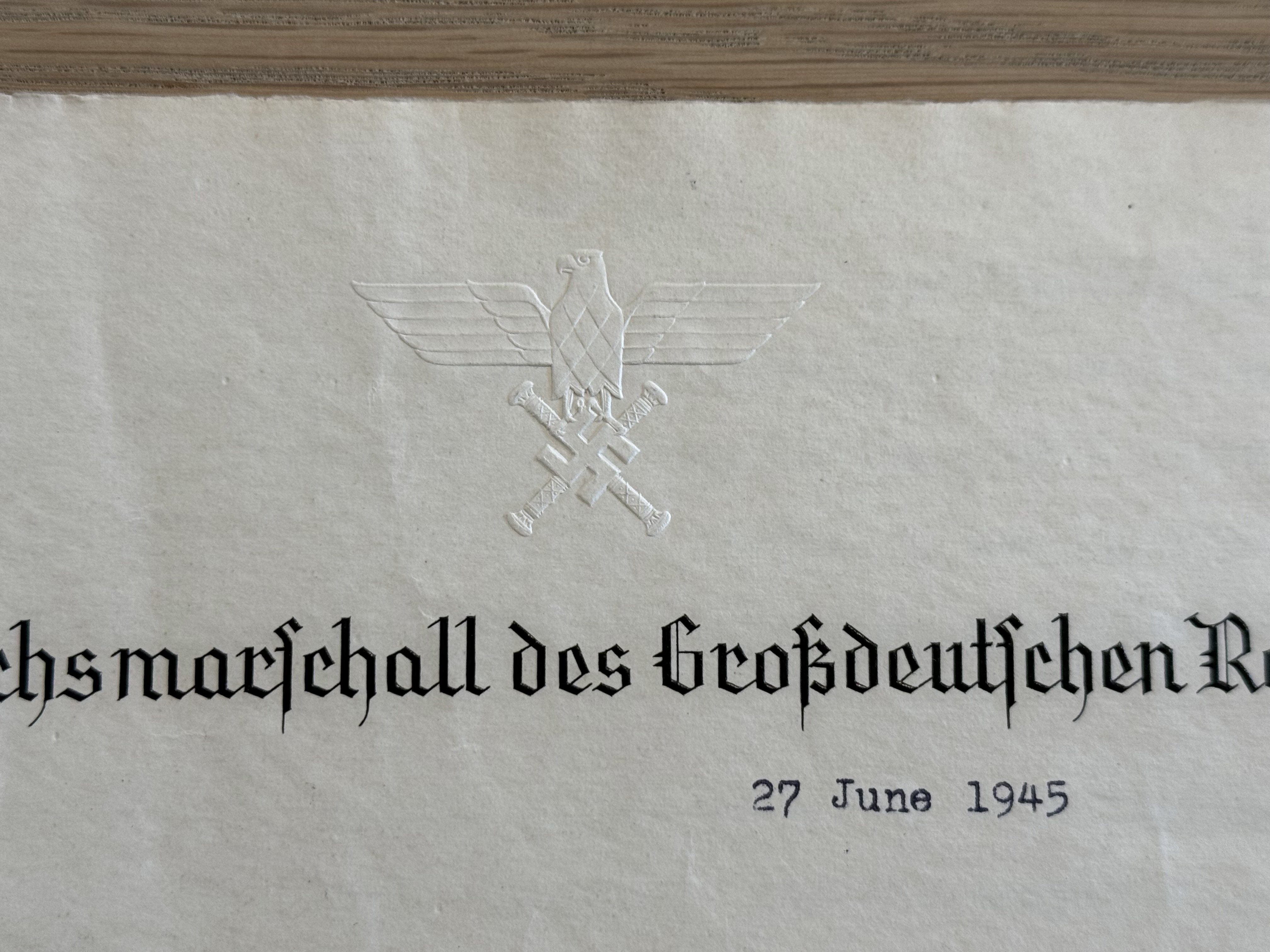 US VET Letter Home on REICHSMARSCHALL Goering Stationary