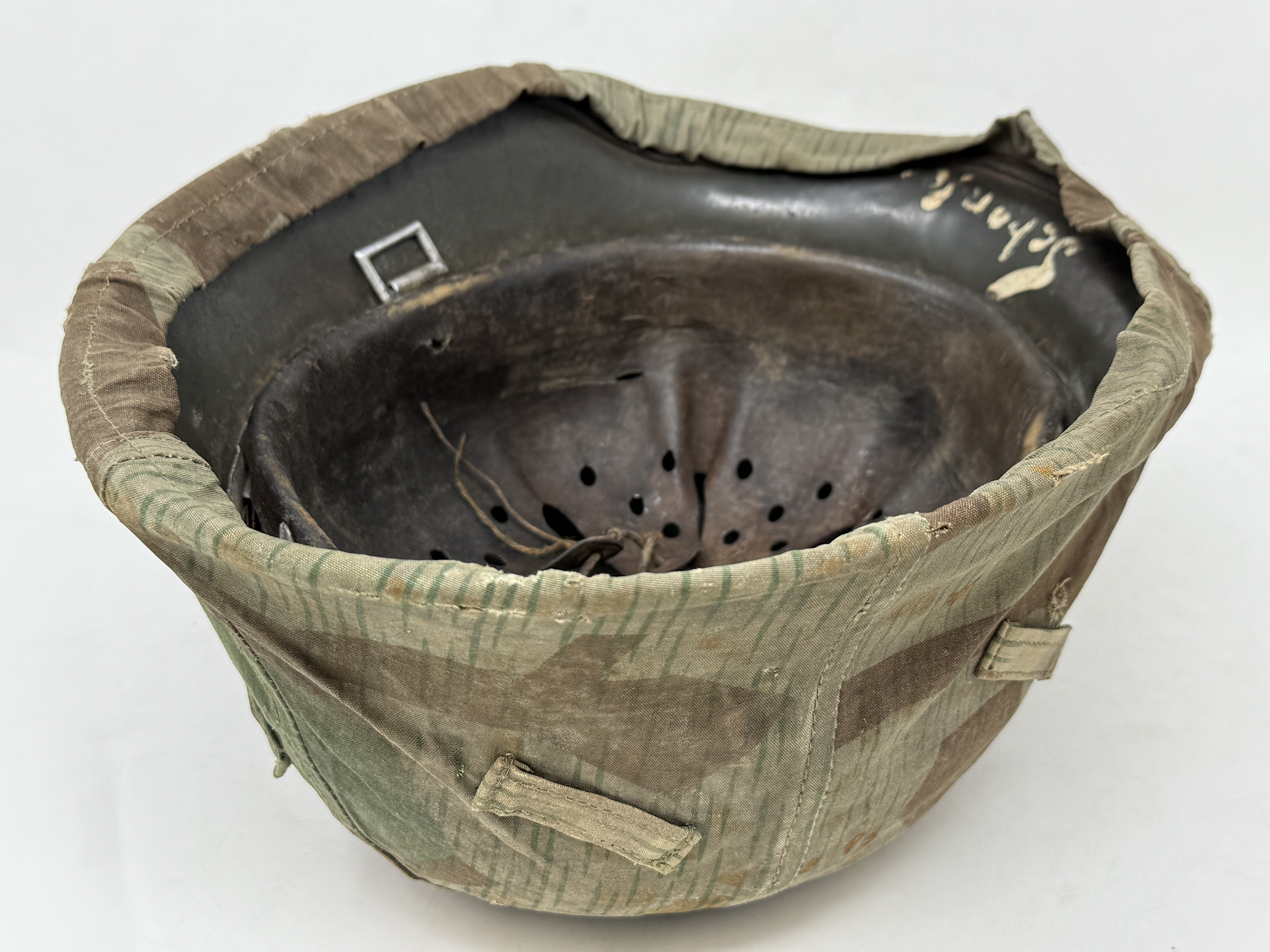 Splinter Camo Cover with M35 Heer Helmet