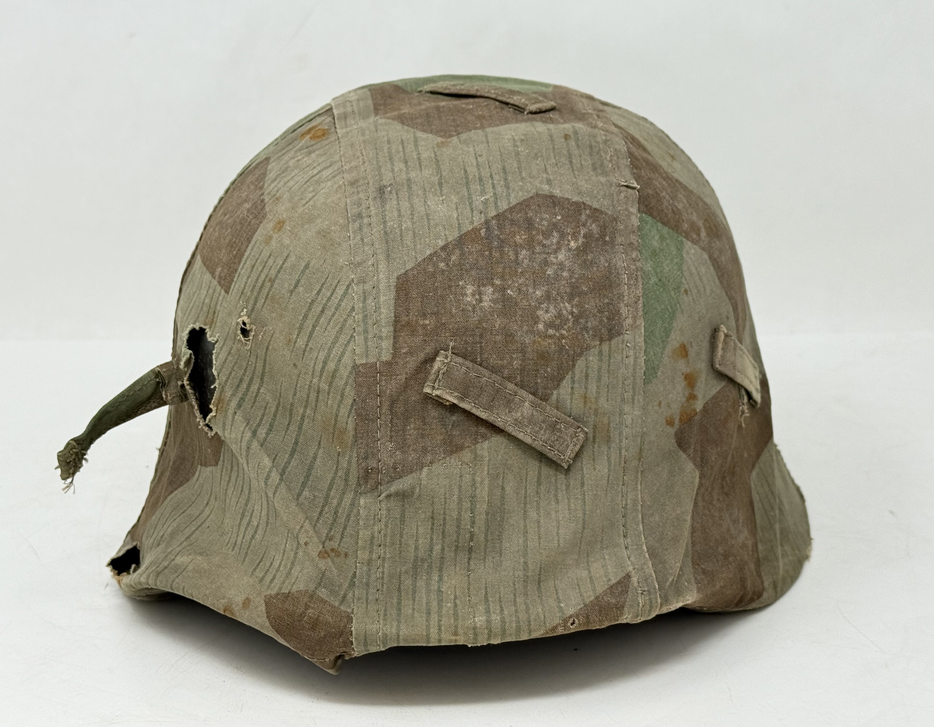 Splinter Camo Cover with M35 Heer Helmet