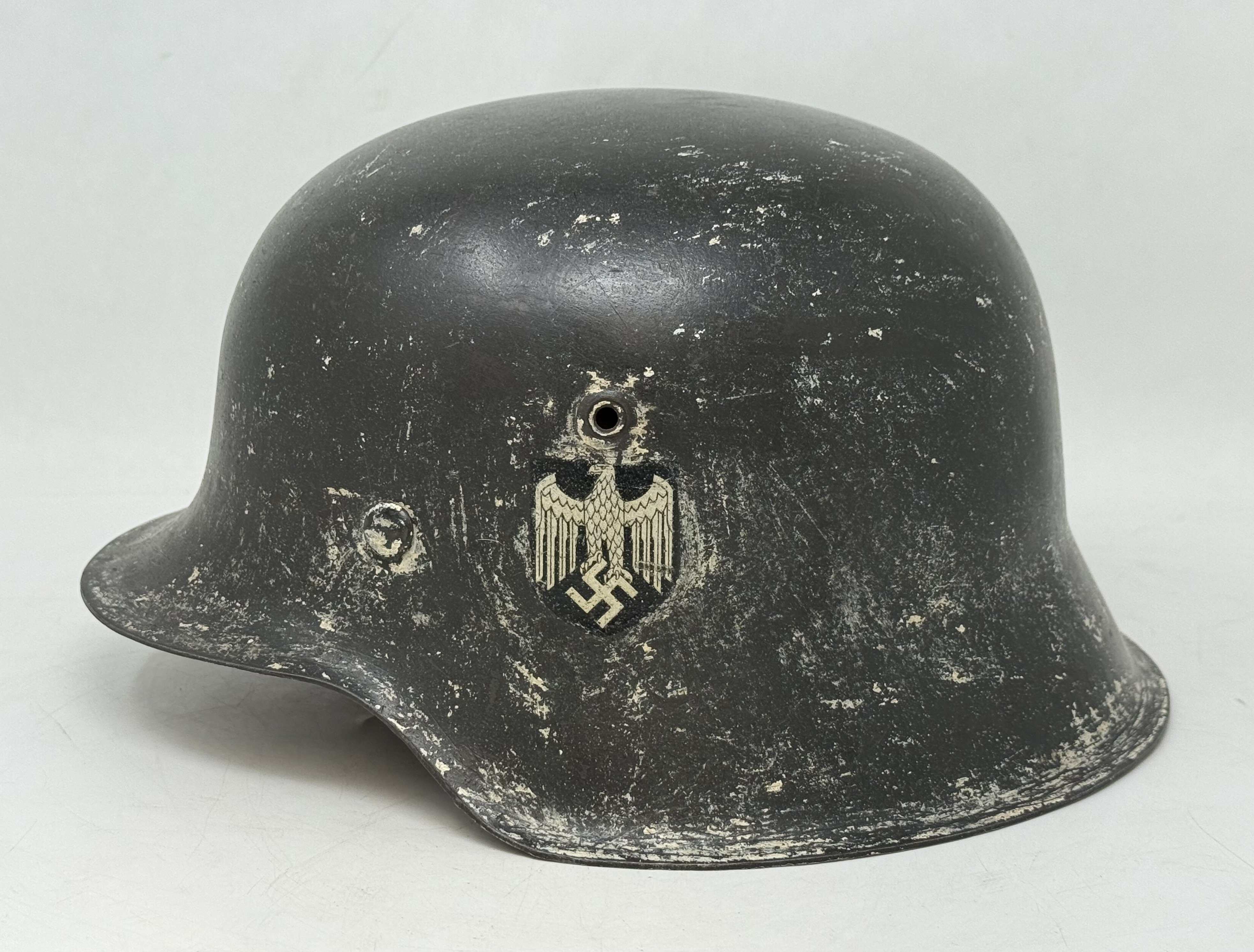 Heer M42 Whitewash Snow Camo Helmet