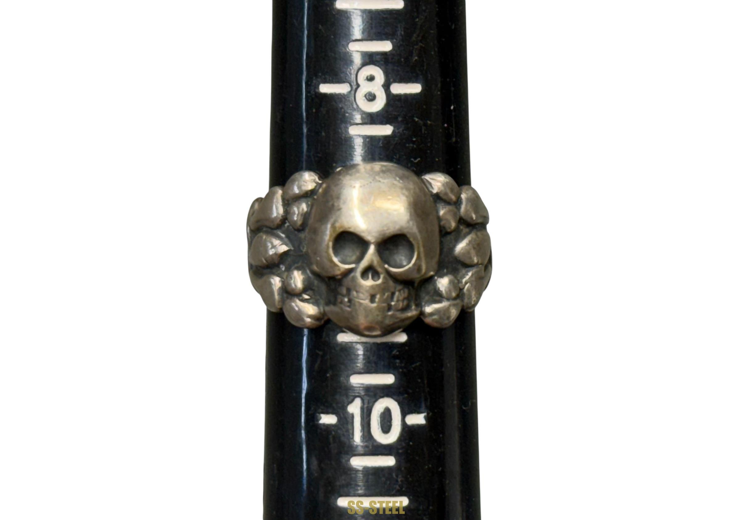 WWII Totenkopf Skull Canteen Ring