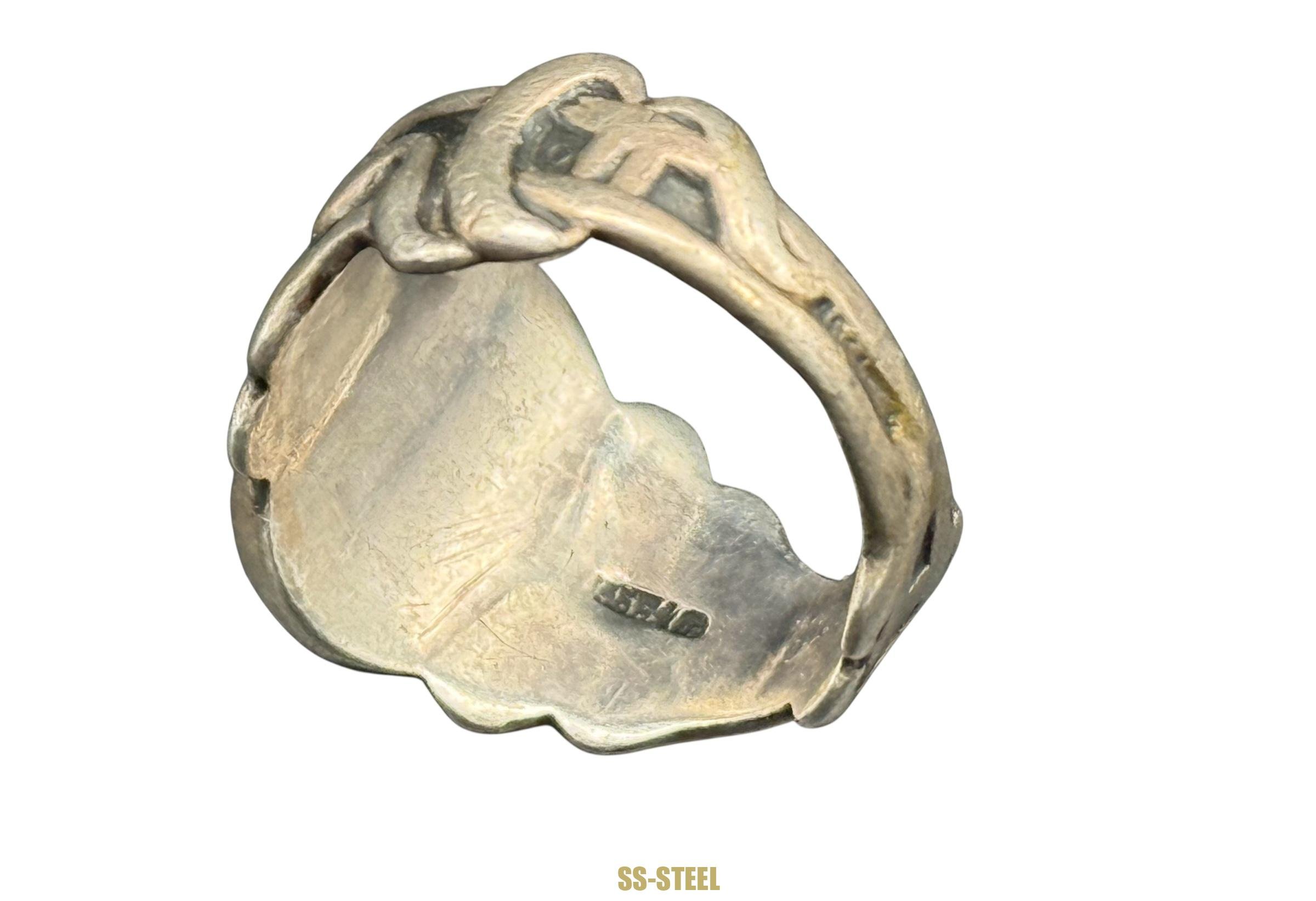 WWII Totenkopf Skull Canteen Ring
