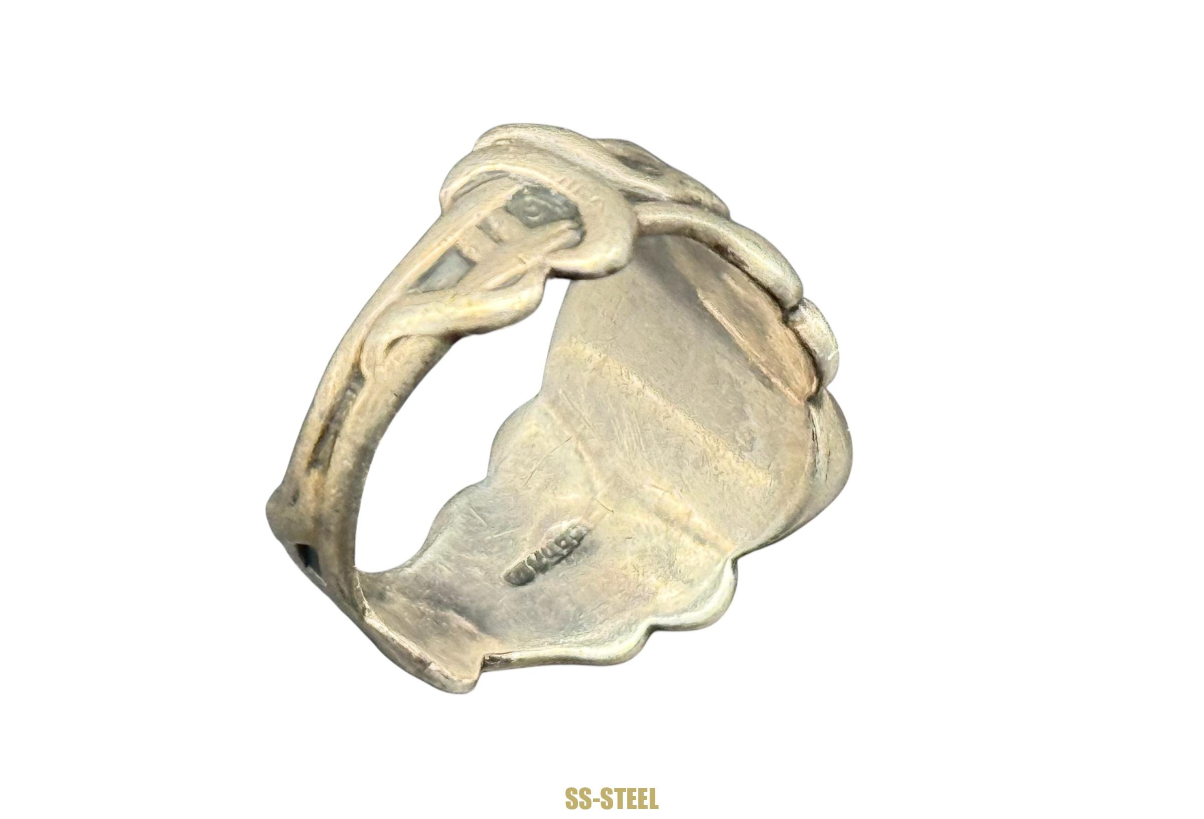WWII Totenkopf Skull Canteen Ring