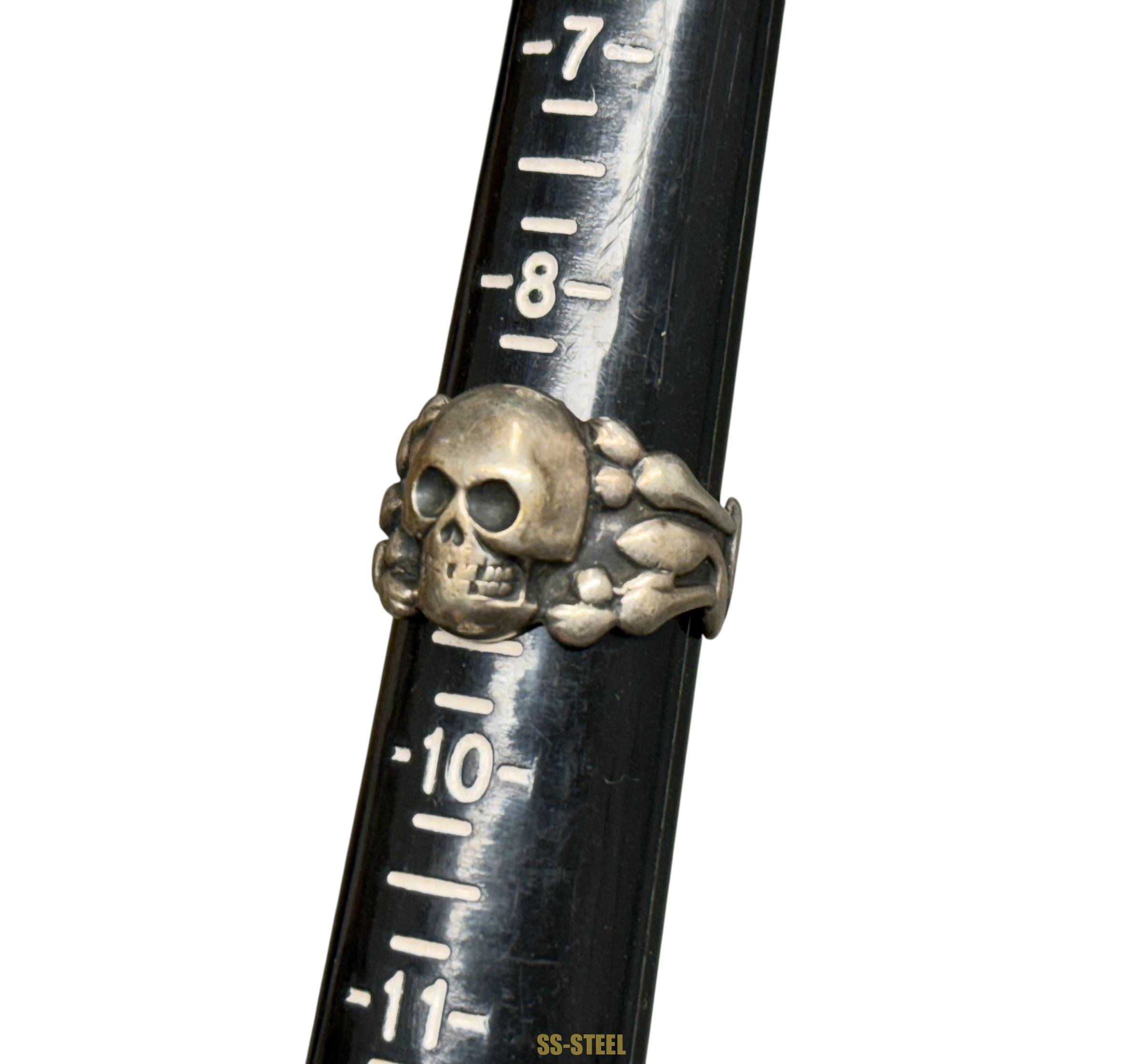 WWII Totenkopf Skull Canteen Ring