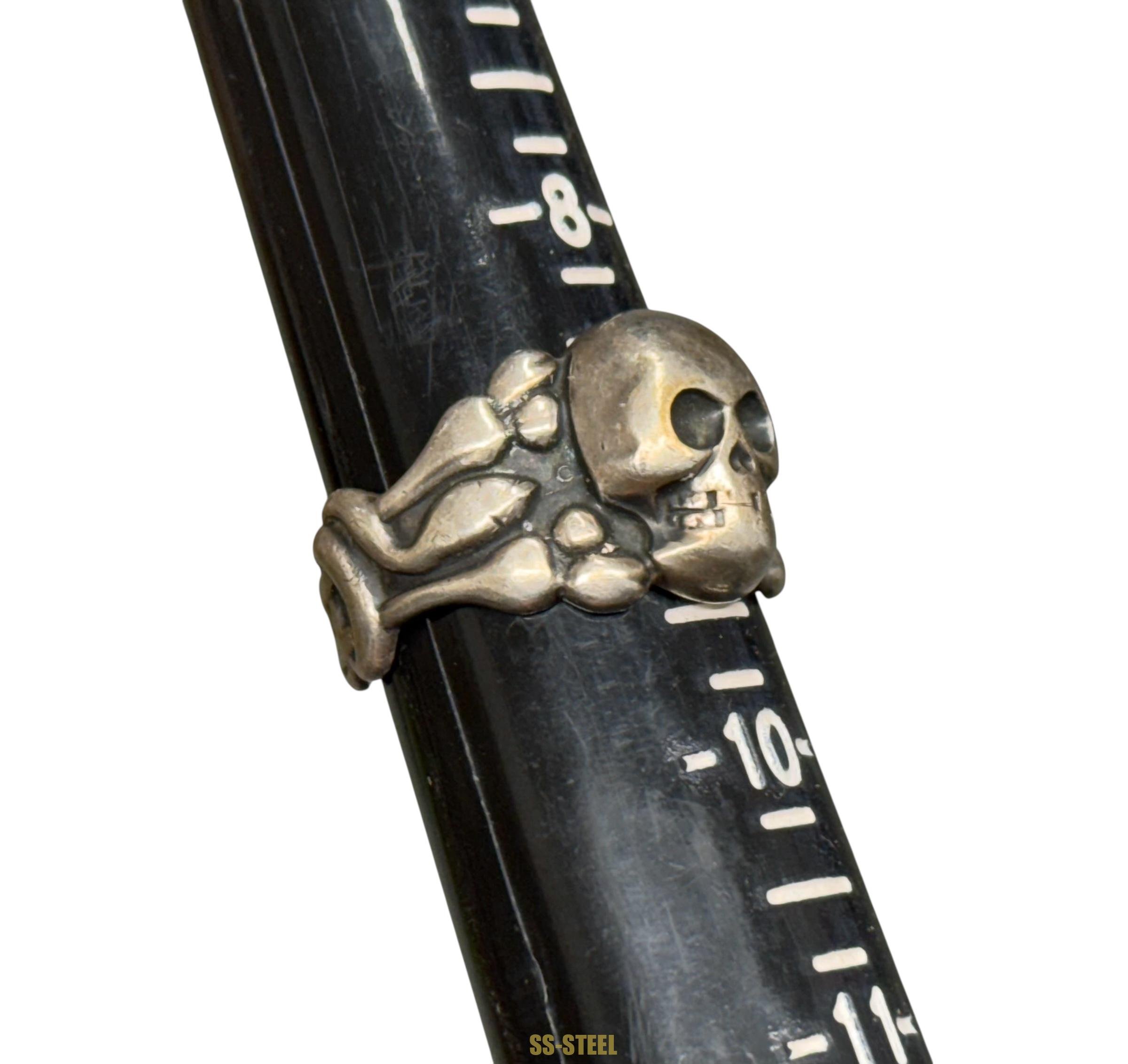 WWII Totenkopf Skull Canteen Ring