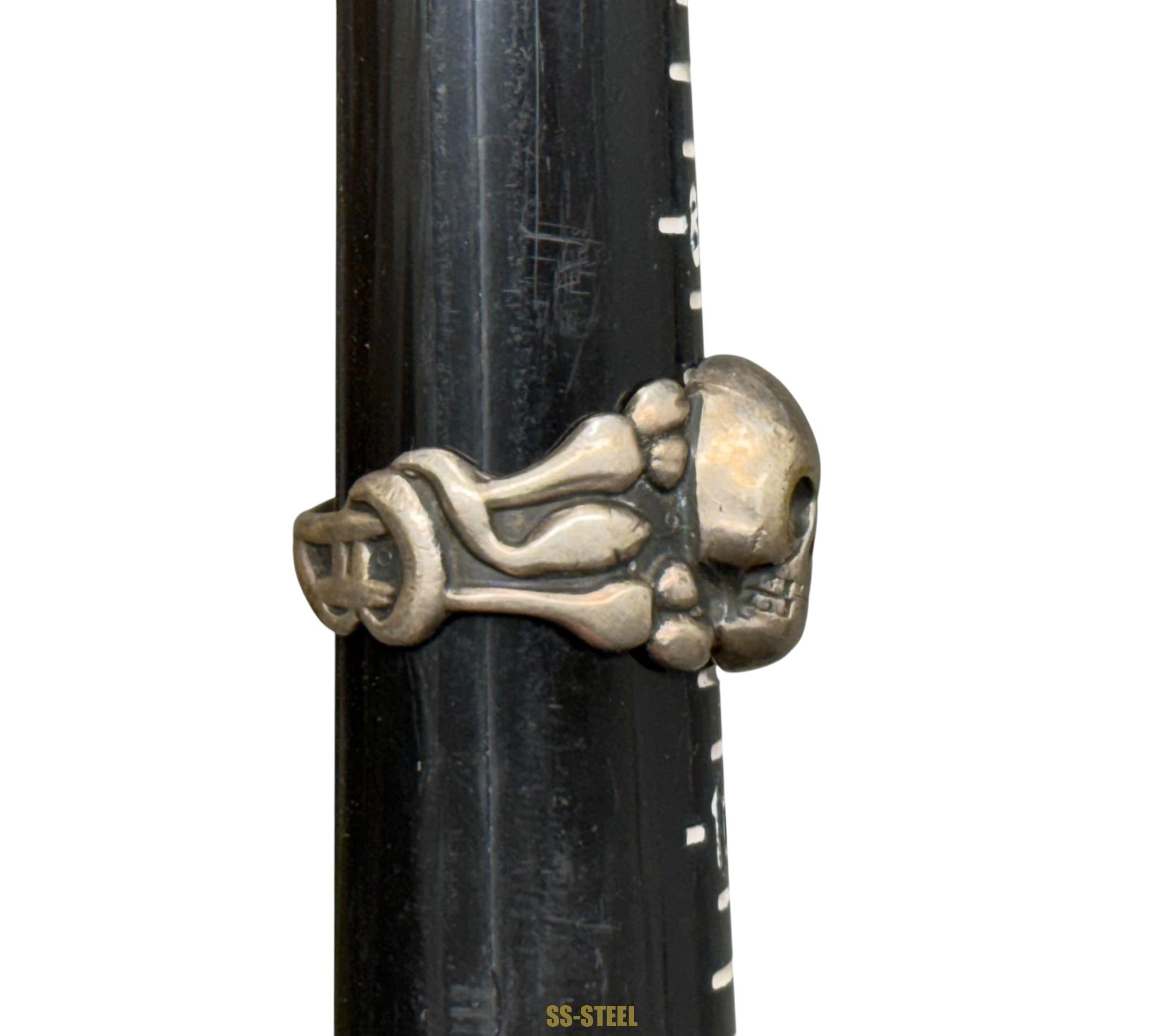 WWII Totenkopf Skull Canteen Ring