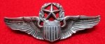 US Post WWII USAF Command Pilot Wings, Clutchback, Josten Mfg, Sterling