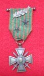  French WWI Croix de Guerre Bravery Medal, 1914/1917
