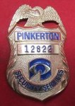US Post WWII Era Pinkerton Security Services Badge, Numbered