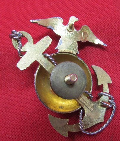  USMC Post WWII, USMC Officer Dress Hat Emblem, NS Meyer — image 2