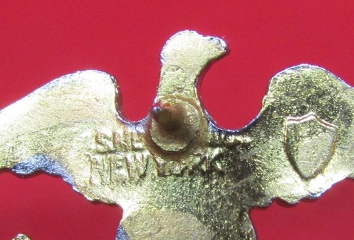  USMC Post WWII, USMC Officer Dress Hat Emblem, NS Meyer — image 3