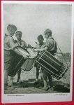  German WWII Postcard, Hitler Youth Drummers 1938