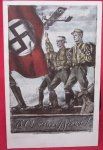  German WWII Postcard, SA, Berchtesgaden Cancellation 1933