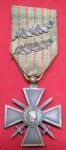  French WWI Croix de Guerre Bravery Medal, 1914/1915