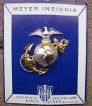 US Post WWII USMC Officer's Dress Hat Emblem, NS Meyer