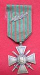  French WWI Croix de Guerre Bravery Medal, 1914/1915