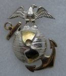  US P1937 USMC Officer Collar Insignia, Right Side