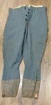  French WWI Blue Wool Breeches, Officer Quality