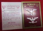  US Post WWII, Full Colonel Shoulder Rank, Sterling Silver, GEMSCO, Original Box