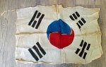  Korean War, South Korean Flag, 27 x 17 Inches, Silk