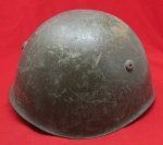  Italian WWII M1933 Steel Helmet, Size 60