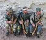  King & Country, WS054, Waffen-SS Seated Riflemen, Retired, Boxed