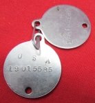  US Pre-WWII, M1924 Dogtag Set, Matched Pair