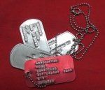  US Post WWII Lot of 4 Dogtags, USMC, Trueman