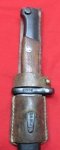 Yugoslavian M1924 Short Rifle Bayonet & Frog, Matching