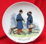  French WWI Era, Decorative Plate, Reservist Soldiers
