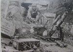  French WWI Soldier with Captured German Trench Mortar Post Card
