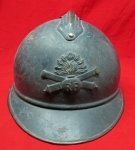  French WWI Adrian Artillery Helmet & Liner