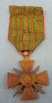  French WWI Croix de Guerre Bravery Medal, 1914-1918 Reverse, Doughboy Awarded