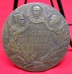  French WWI Verdun Bronze Table Medal, 1916