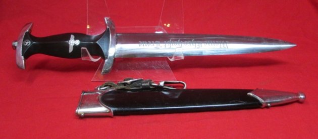  German WWII M1933 SS Enlisted Dagger & Hanger, Eickhorn Transitional — image 5